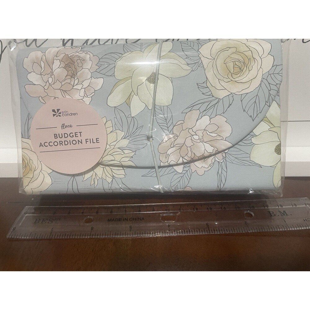 Erin Condren Small Receipts Budget Accordion Foral Pattern Cute Gift